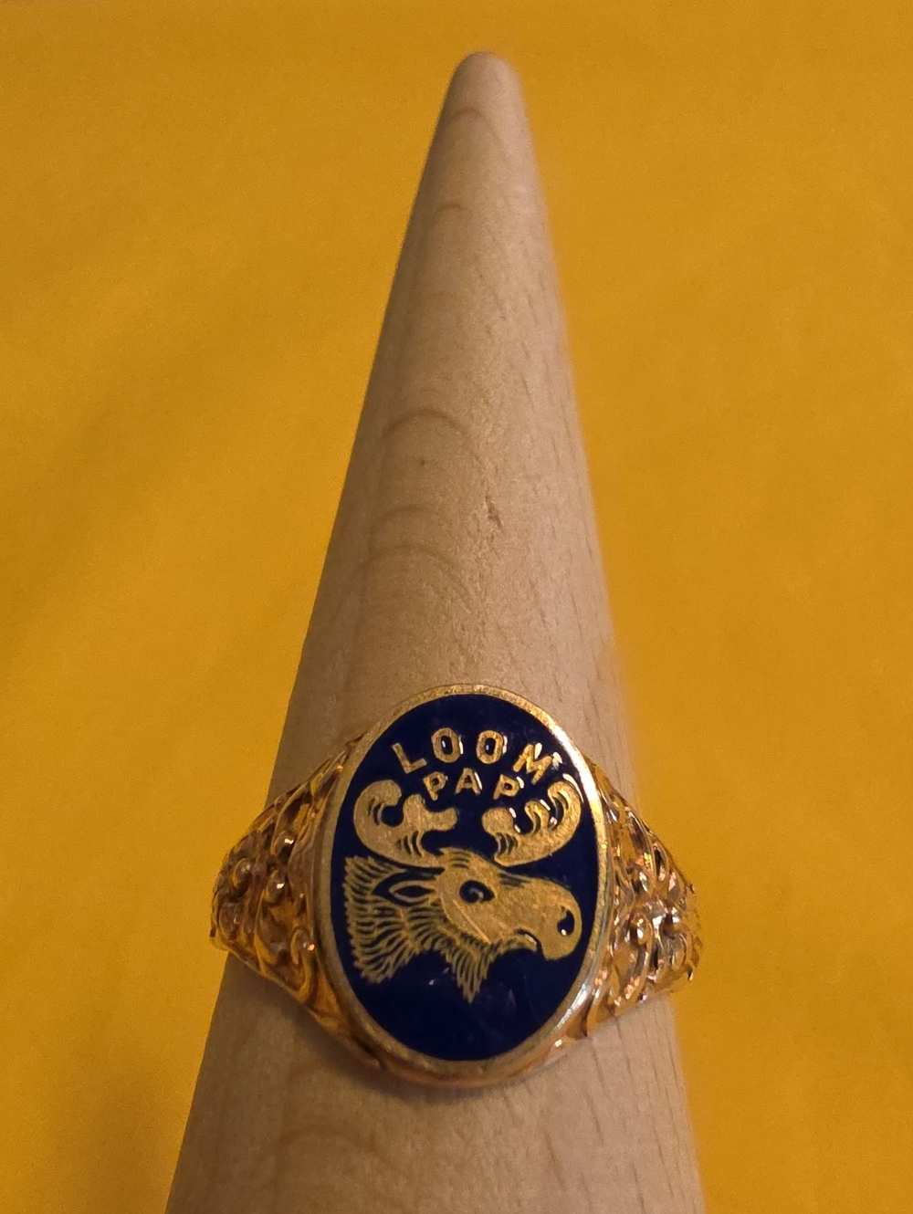 Vintage Loyal Order of Moose (L.O.O.M) PAP Ring Ring-Ostby & Barton Makers Mark